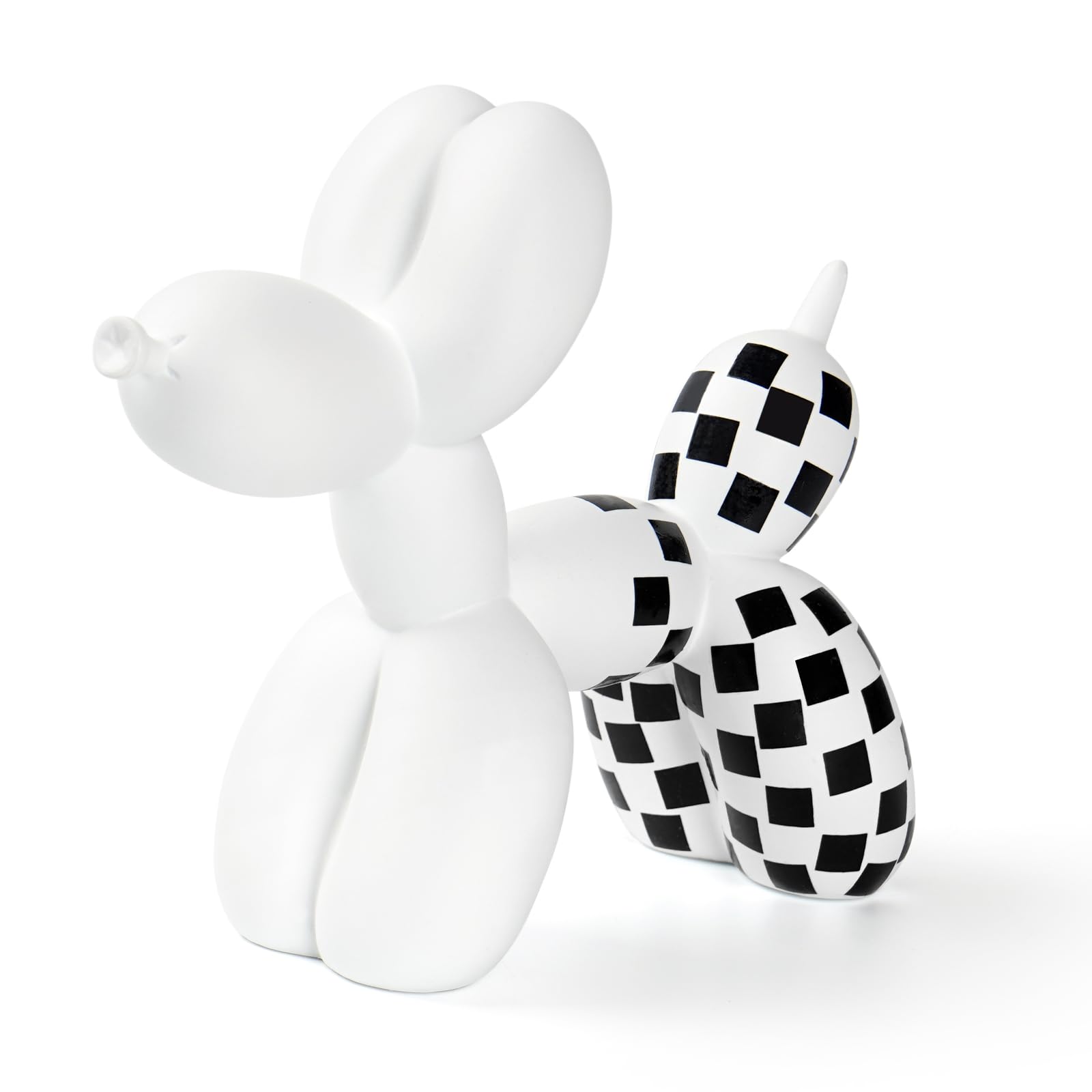 Notakia Creative Black Balloon Dog Decor Statue Crafts Living Room Decor Desktop Decorations,Handmade Modern Small Shelf Animal Statue Ornament Home Decor (Big Pure Black)