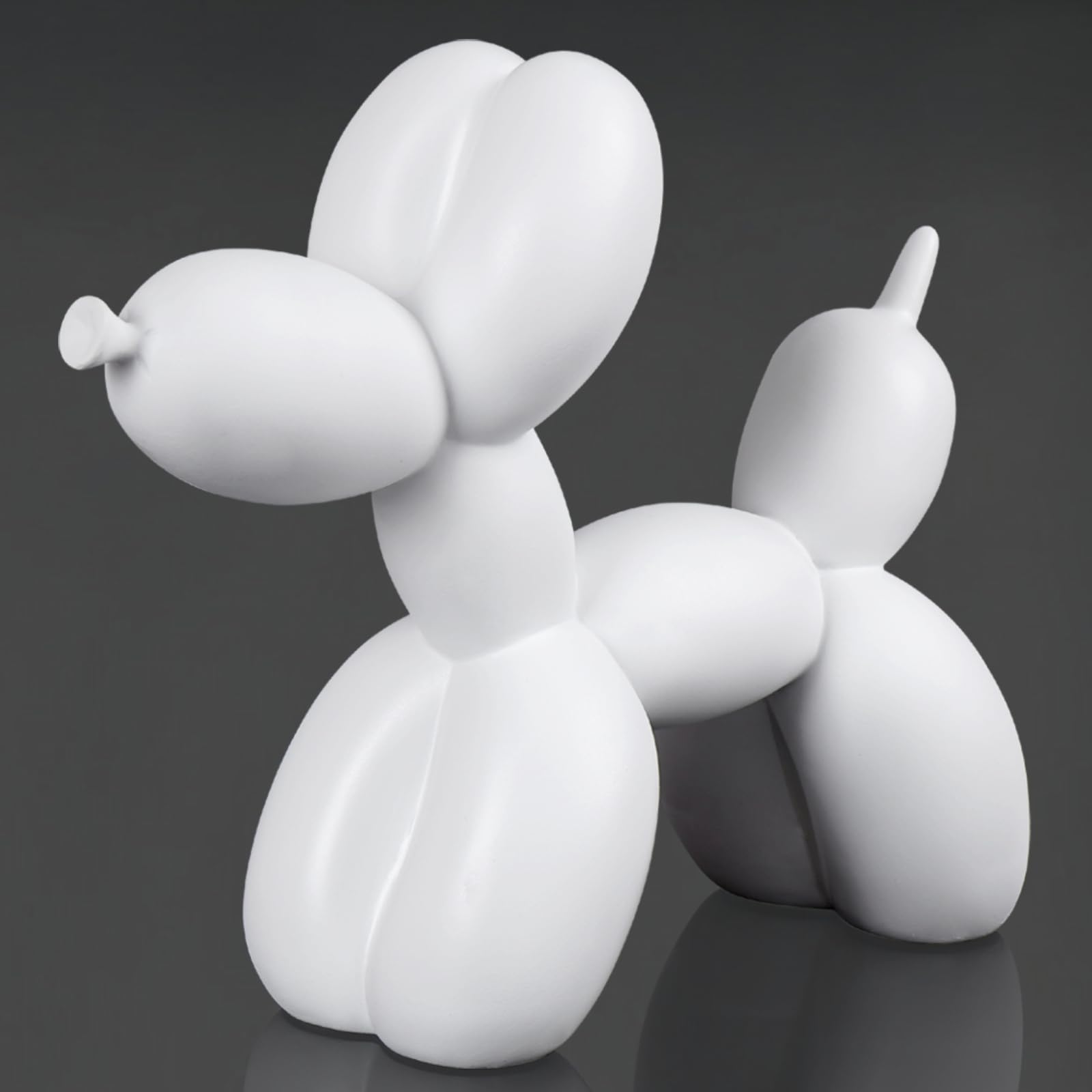 Notakia Creative Black Balloon Dog Decor Statue Crafts Living Room Decor Desktop Decorations,Handmade Modern Small Shelf Animal Statue Ornament Home Decor (Big Pure Black)