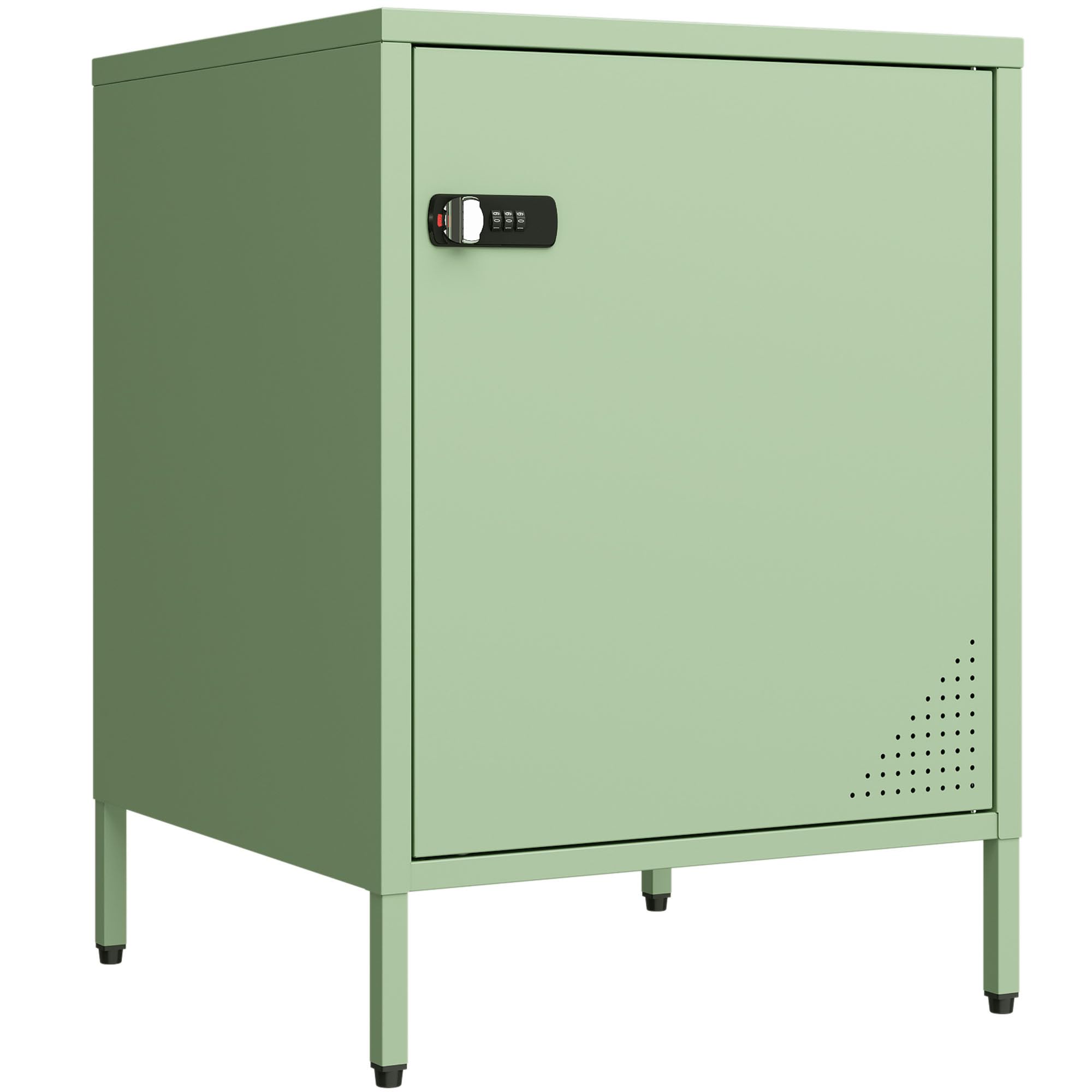Steehoom Metal Nightstand,2 Drawer End Side Table Lockable Modern Locker Storage Cabinet for Living Room, Bedroom, Dorm, 21.26”H X 15.75”W X 15.75”D (2 Drawer, Black)