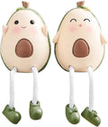 Sculpture Tabletop Sculpture 2 Pcs Long Leg Dolls, Resin Crafts Creative Avocado Hanging Doll, Sitting Leg and Movable Hand Puppet Ornament Desktop Decoration