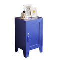 ALBAD Compact Metal Nightstand with Lockable Cabinet and Open Shelf, Modern Bedside Table, Versatile Side Table for Bedroom, Living Room, or Office (Black, 26" H-Lockable Door)