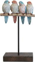 Comfy Hour 9.8 inches Height, Bird Statues Home Decor, Rustic Sparrows Gathering on Branch Tabletop Ornament, Farmhouse Bird Decor for Shelf & Desktop, Artisan Crafted Resin Figurine, 1 Unit