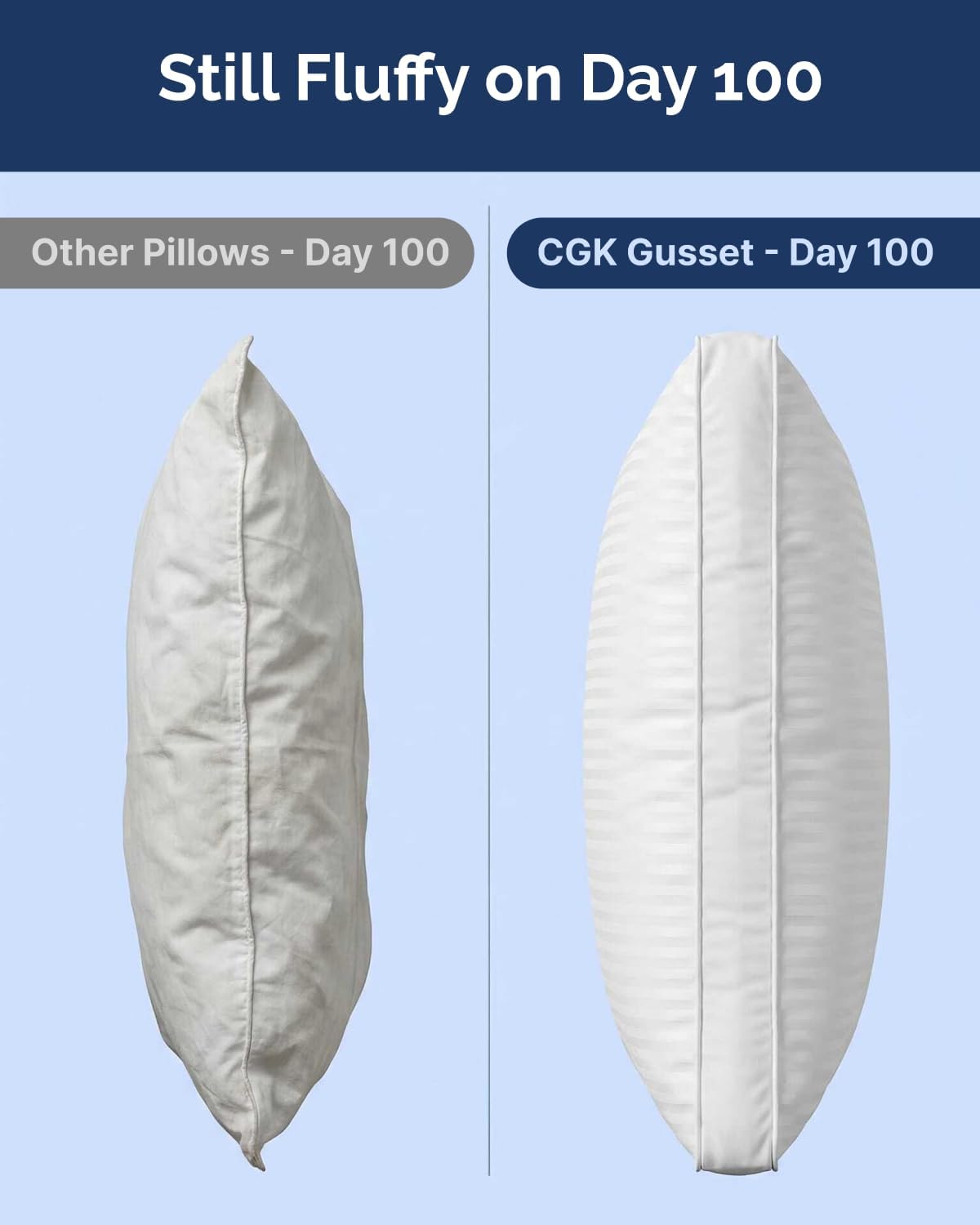 2 Pack White Luxury Hotel Pillows, Standard Size Soft Breathable Down Alternative Pillows