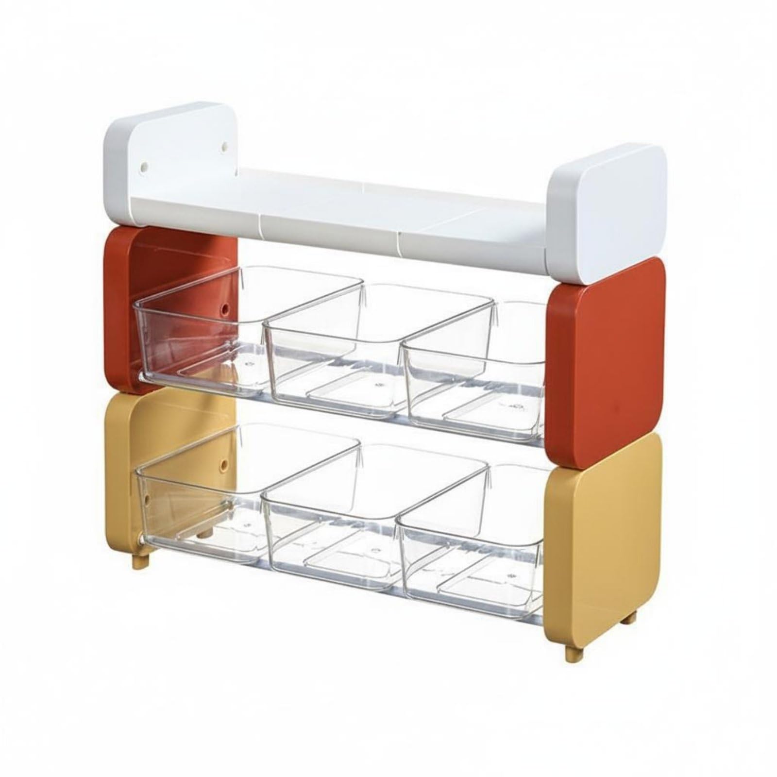 Multi-Tier Tea Packet Organizer Large Capacity Multi-Tier Coffee Bar Organizer Adjustable Tilt Kitchen Accessory for Office, Cream, Cream