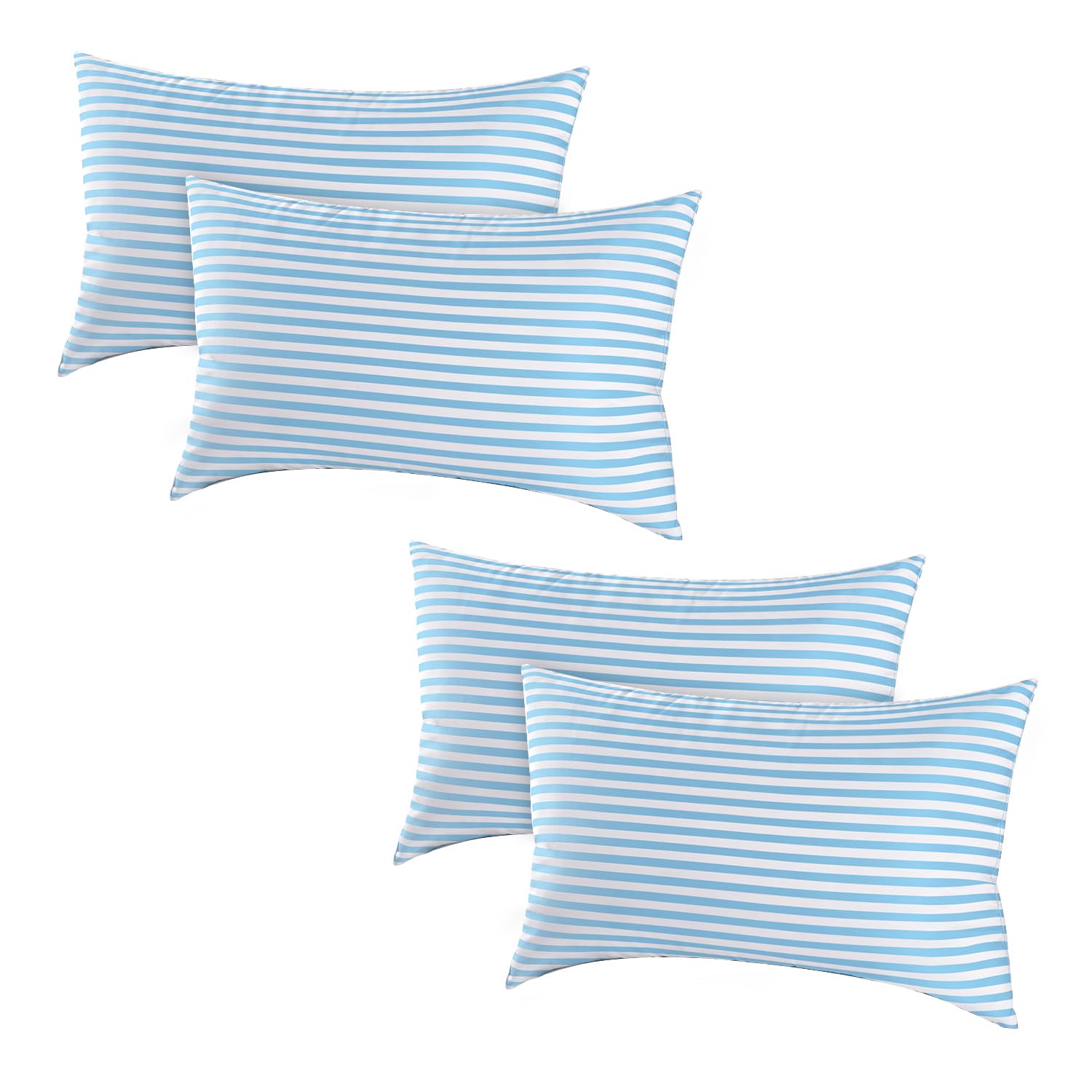 EIUE Bed Pillows for Sleeping 4 Pack，Pillows for Side and Back Sleepers,Super Soft Down Alternative Microfiber Filled Pillows (White, Queen (Pack of 4))