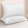 Standard Size Bed Pillows Set of 2 - Breathable Premium Down Alternative Pillows for Side, Back, and Stomach Sleepers Hotel Quality Fluffy Soft Microfiber Fill Cooling Skin-Friendly