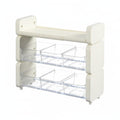 Multi-Tier Tea Packet Organizer Large Capacity Multi-Tier Coffee Bar Organizer Adjustable Tilt Kitchen Accessory for Office, Cream, Cream