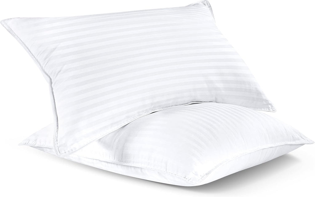 Utopia Bedding Bed Pillows for Sleeping Standard Size (White), Set of 2, Down Alternative Pillow for Sleeping, Cooling Hotel Quality Pillow Set for Back, Stomach or Side Sleepers