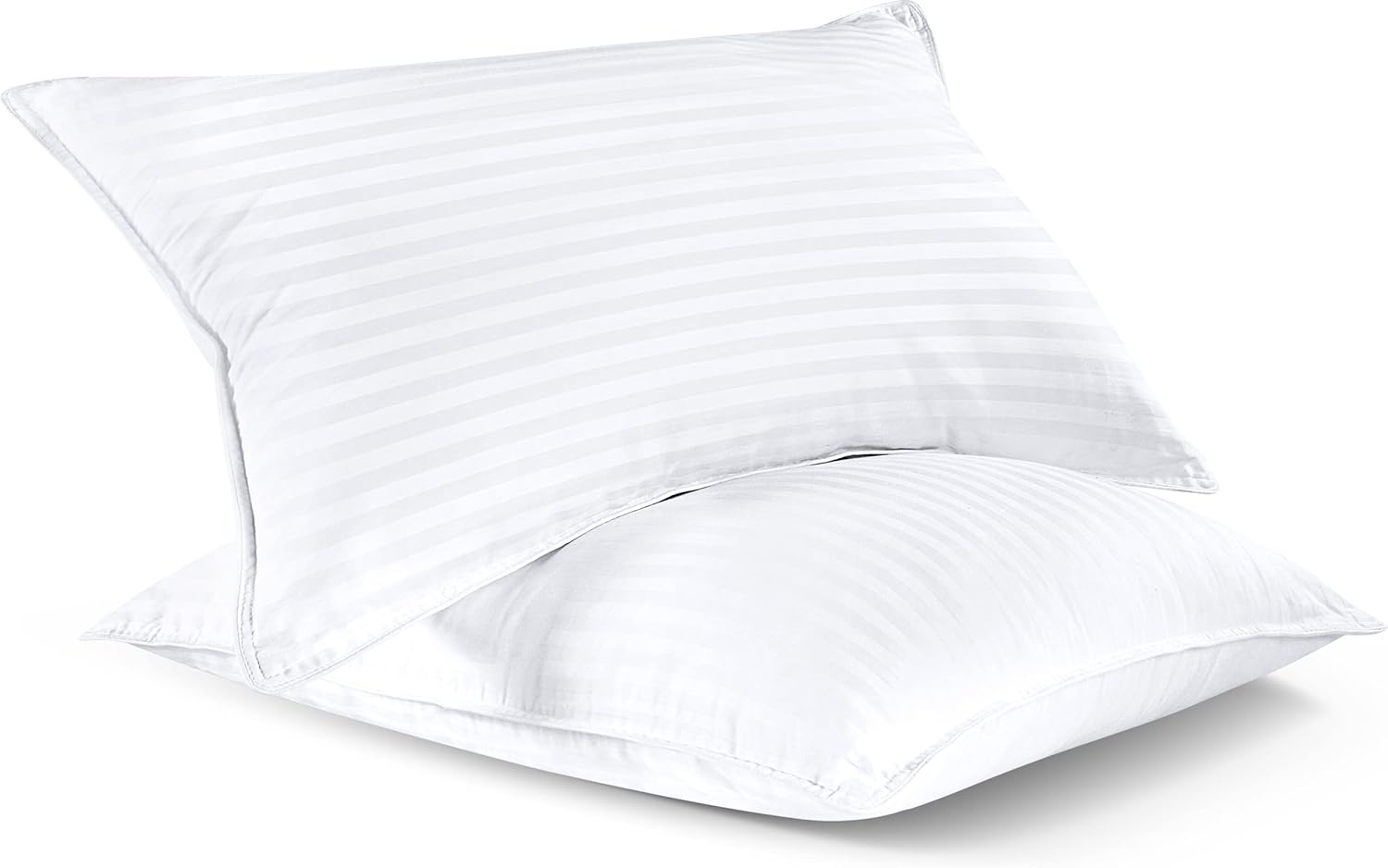 Utopia Bedding Bed Pillows for Sleeping Standard Size (White), Set of 2, Down Alternative Pillow for Sleeping, Cooling Hotel Quality Pillow Set for Back, Stomach or Side Sleepers