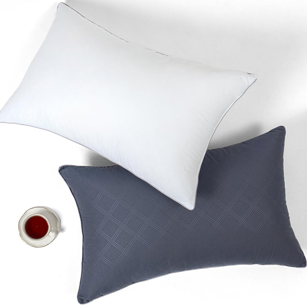 Vorouhals Hotel Collection Bed Pillows for Sleeping 4 Pack Standard Size Cooling Pillows Set of 4 for Back, Stomach or Side Sleepers, Super Soft Down Alternative Microfiber Filled Pillows