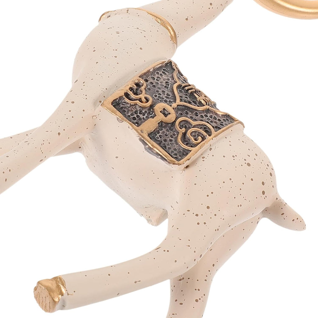 Sewroro Resin Deer Figurines Pair, Sika Deer Home Decor Ornaments, Creative Desktop Resin Craft for Living Room and Study Table Decoration