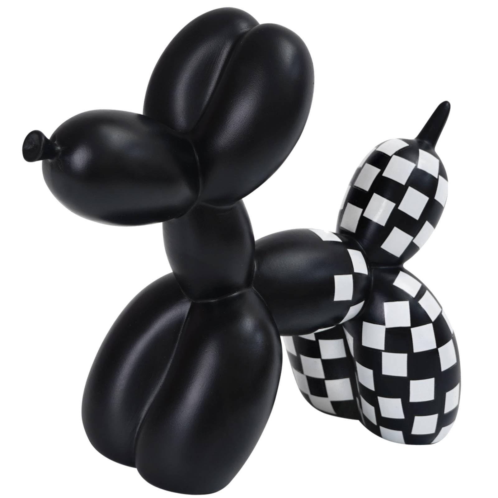 Notakia Creative Black Balloon Dog Decor Statue Crafts Living Room Decor Desktop Decorations,Handmade Modern Small Shelf Animal Statue Ornament Home Decor (Big Pure Black)