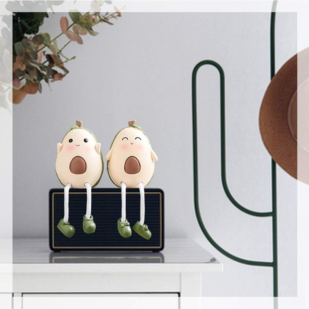 Sculpture Tabletop Sculpture 2 Pcs Long Leg Dolls, Resin Crafts Creative Avocado Hanging Doll, Sitting Leg and Movable Hand Puppet Ornament Desktop Decoration