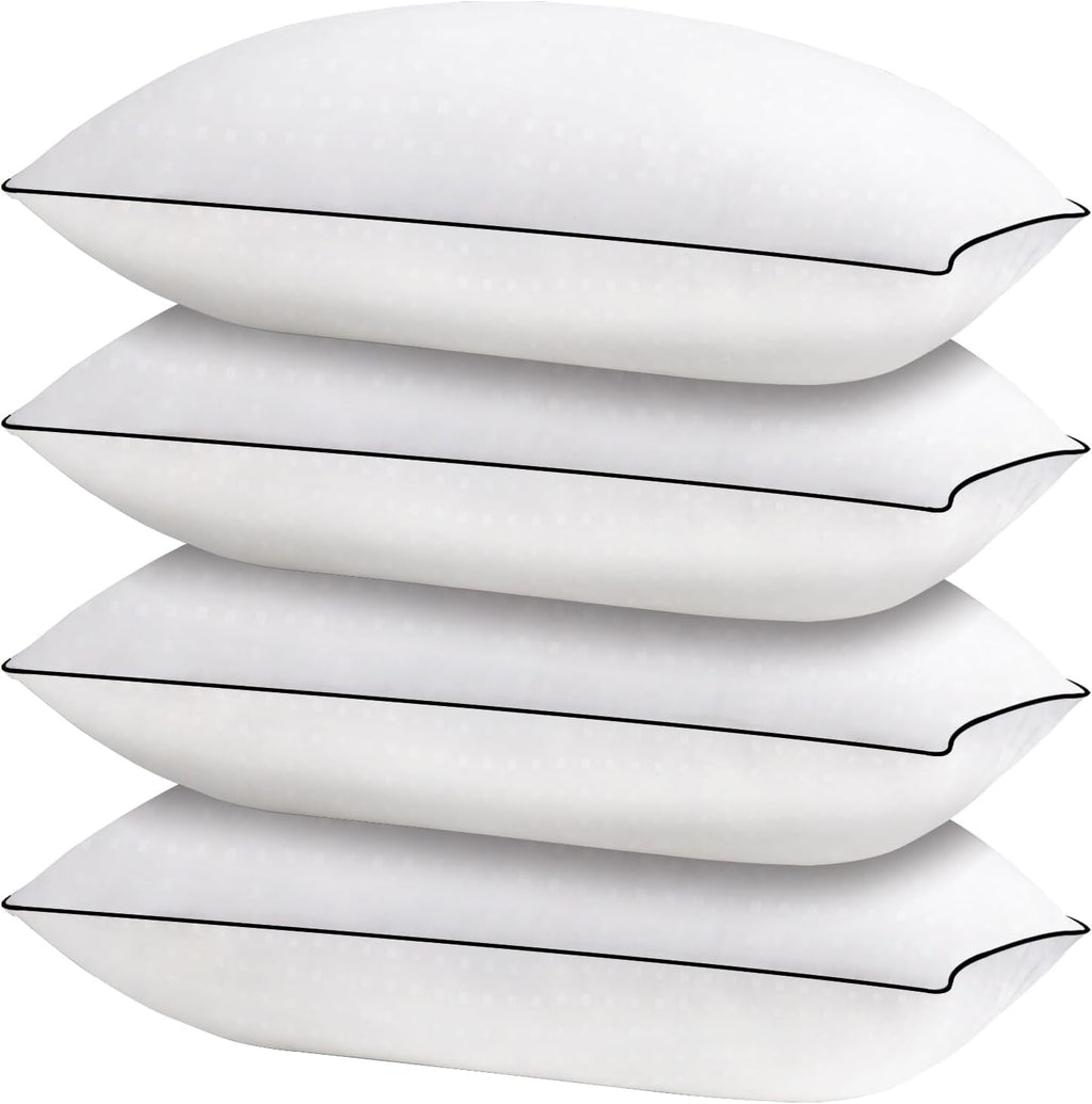 HIMOON Bed Pillows for Sleeping 4 Pack,Standard Size Cooling Pillows Set of 4,Top-end Microfiber Cover for Side Stomach Back Sleepers