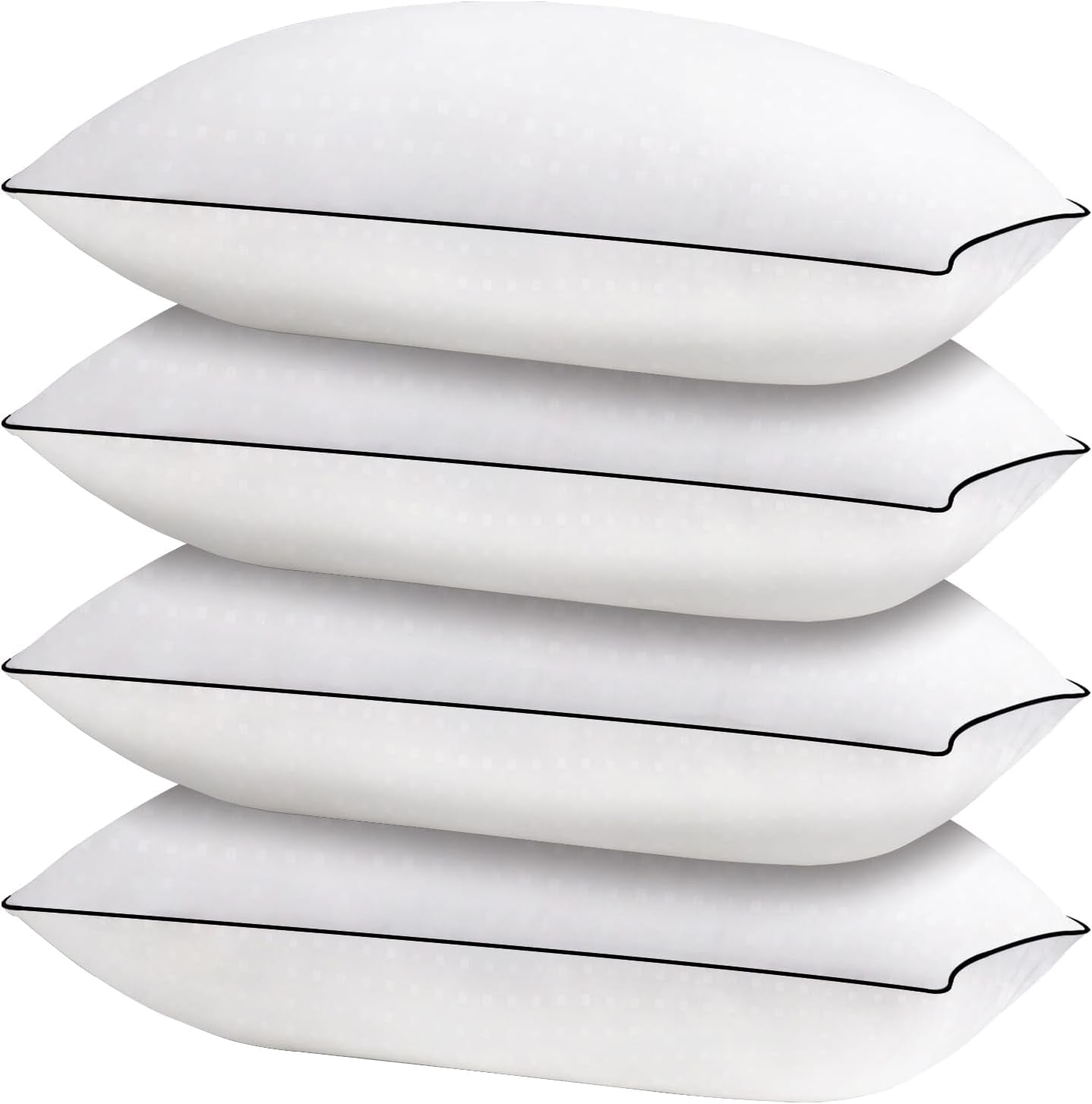 HIMOON Bed Pillows for Sleeping 4 Pack,Standard Size Cooling Pillows Set of 4,Top-end Microfiber Cover for Side Stomach Back Sleepers