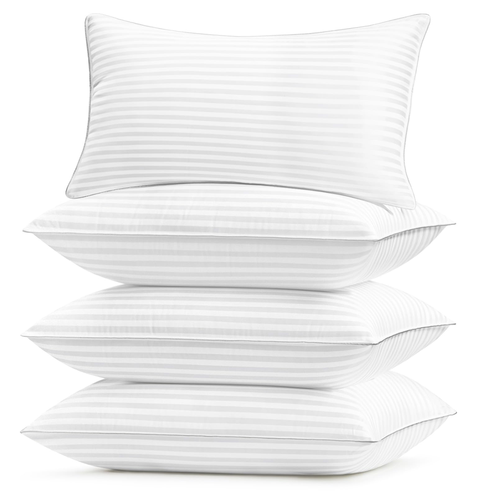 2 Pack 20x26" Grey Luxury Hotel Pillows, Soft Down Alternative Sleeping Pillows