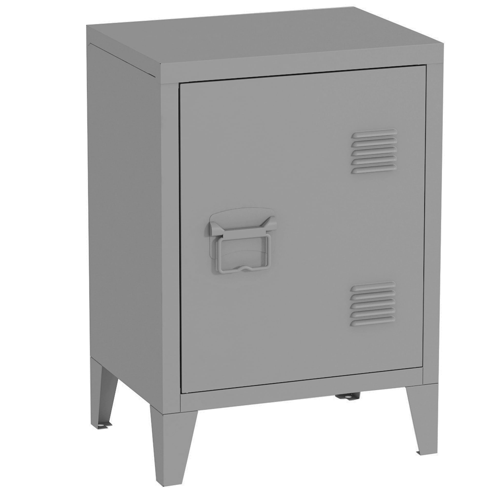 MIOCASA Metal Nightstand Modern End Side Table Steel Bedside Storage Cabinet with Shelf Easy Assembly for Living Room Bedroom