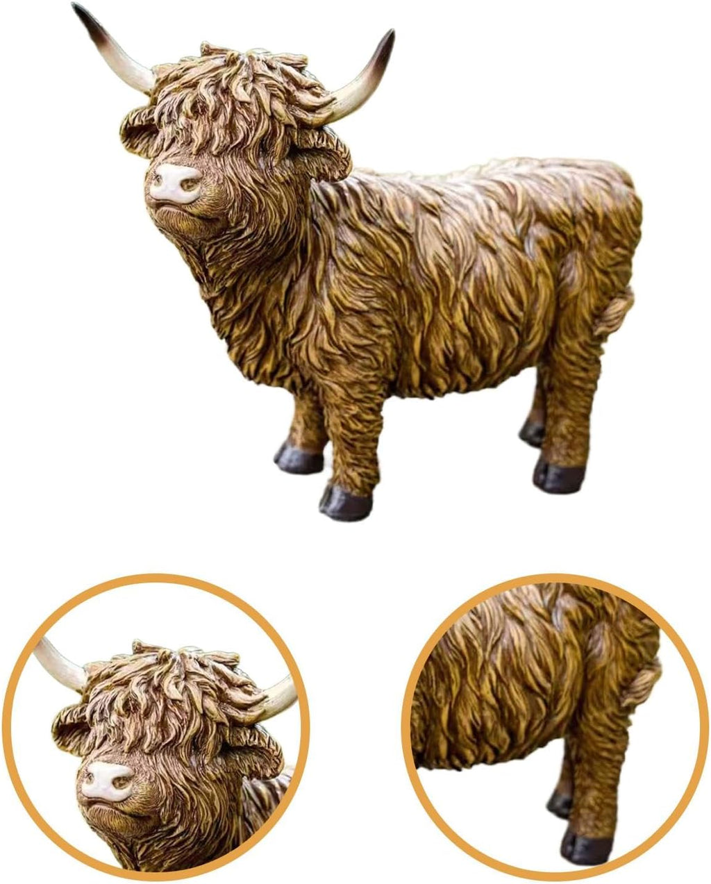Fenteer Figurine Garden Statue Art Crafts Creative Desktop Ornament Yard Art Decor for Cabinet Table Centerpiece Bedroom