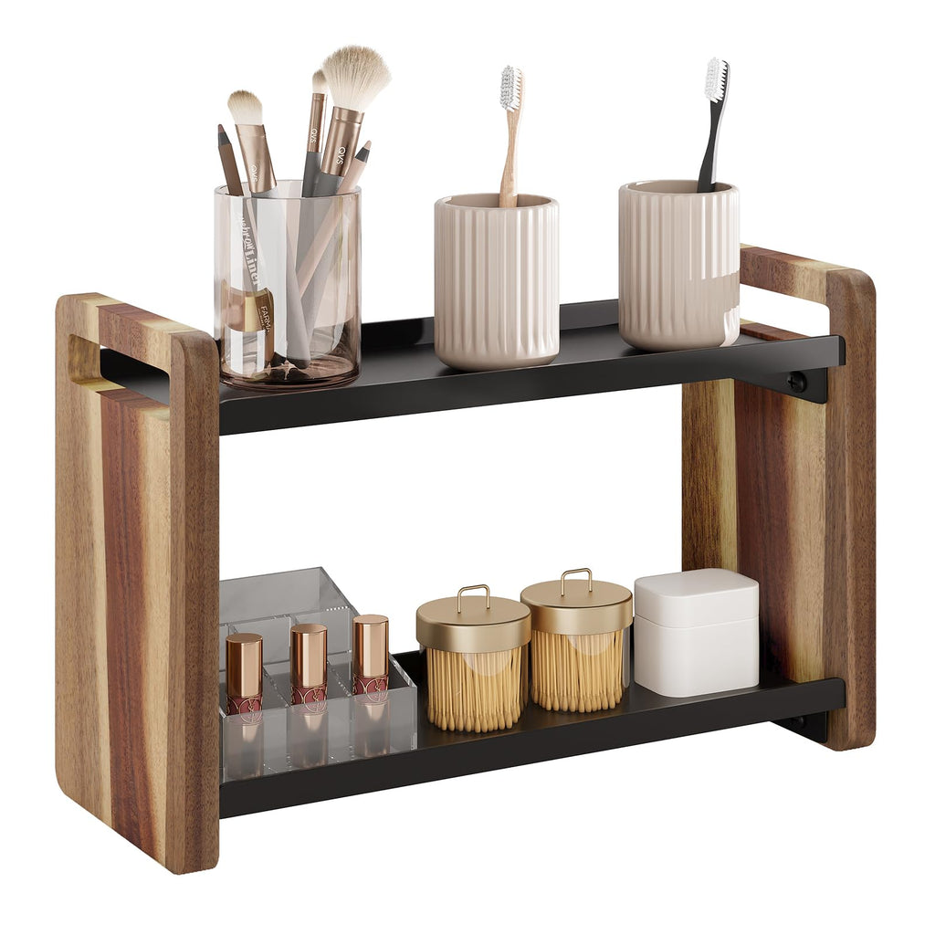 Bathroom Counter Organizer,Bathroom Counter Shelf,Bathroom Organizers,Under Sink Organizer,Cologne Organizer For Men,Cologne Cabinet,Father Day Gift for Dad(Acacia 3 Tier)
