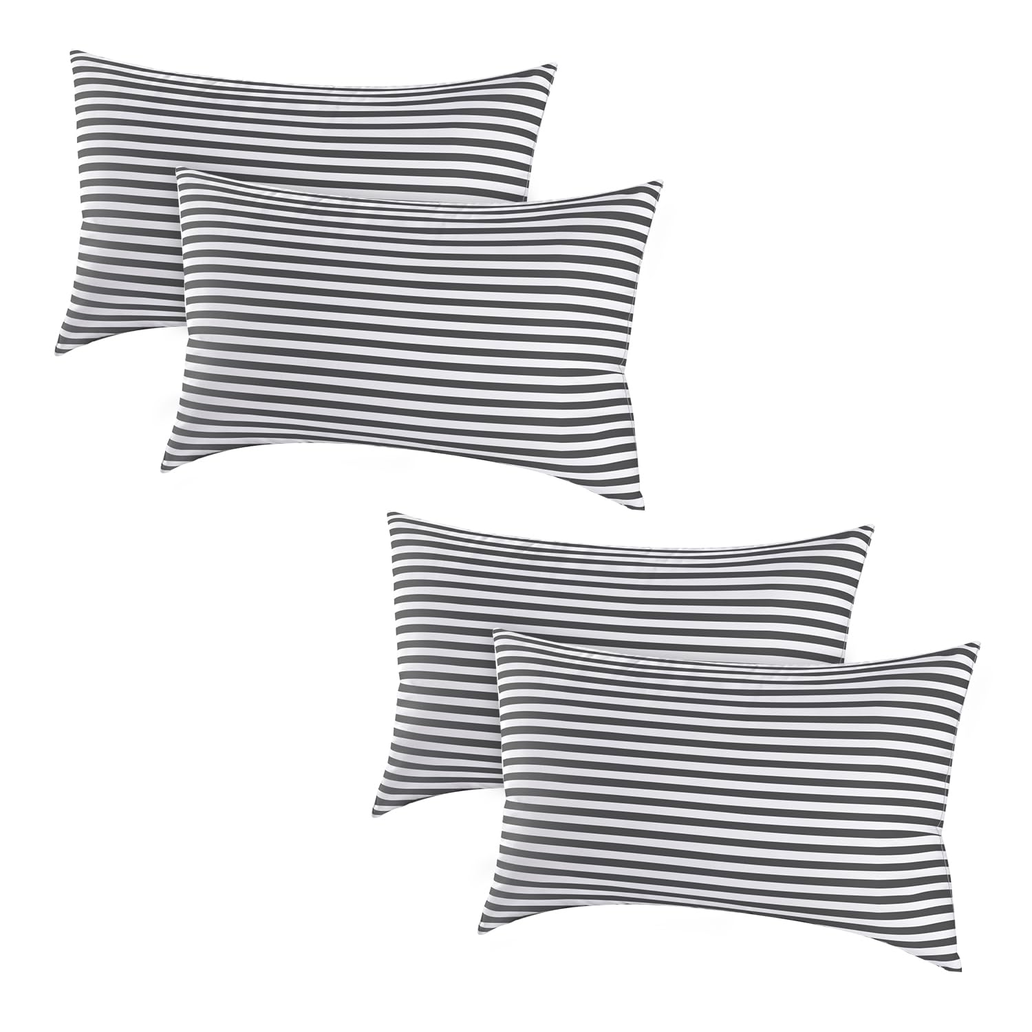EIUE Bed Pillows for Sleeping 4 Pack，Pillows for Side and Back Sleepers,Super Soft Down Alternative Microfiber Filled Pillows (White, Queen (Pack of 4))