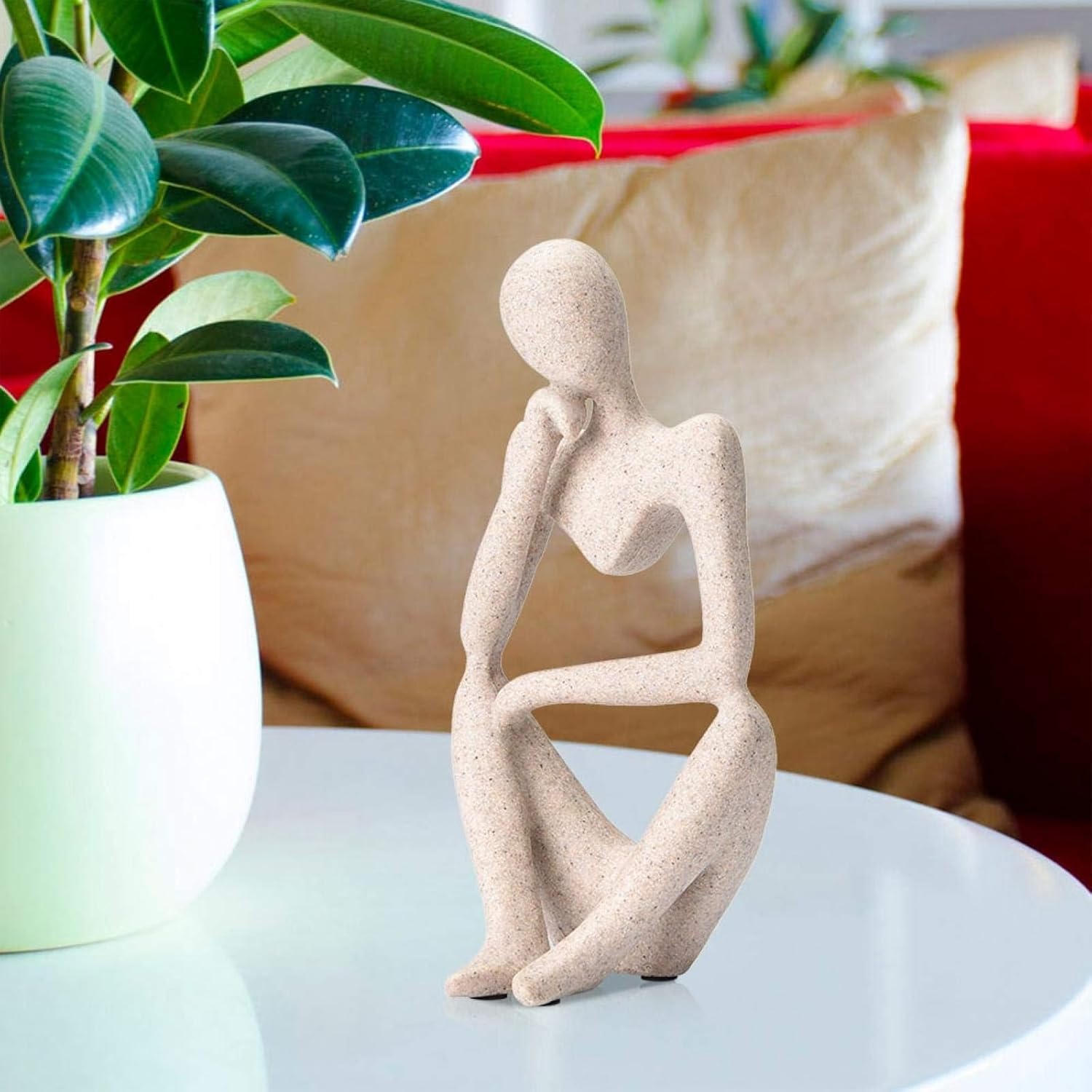 Abstract Character Resin Statue, Creative Desktop & Bookshelf Decor Sculpture