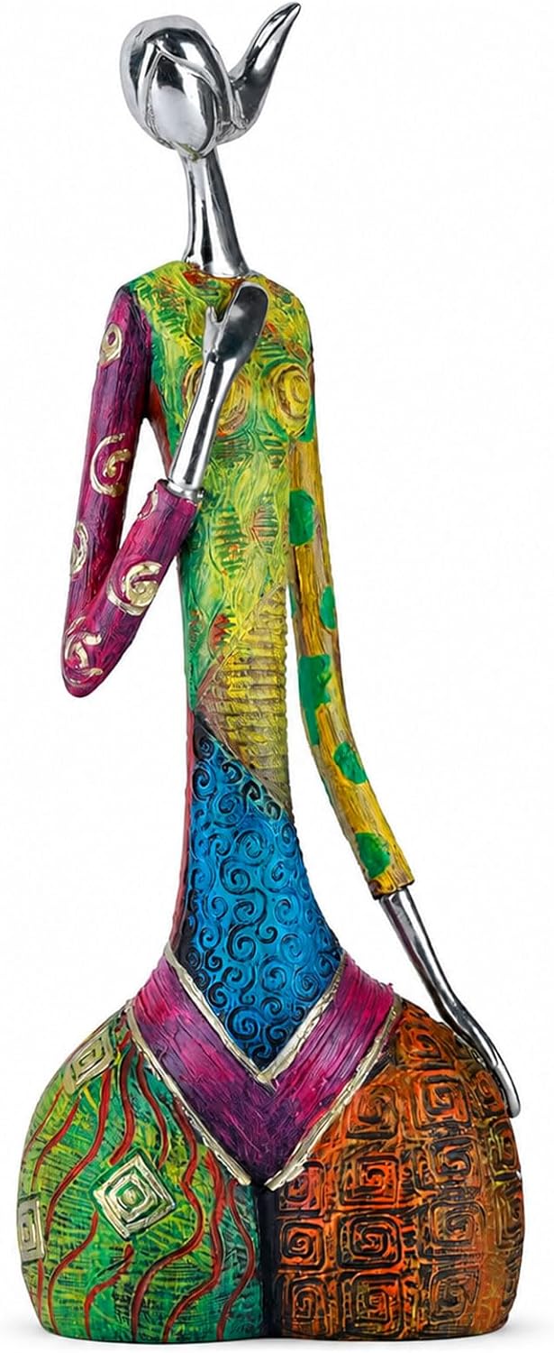 Minimalist Abstract Yoga Art Woman Statues and Sculptures, Creative Full-Color Oil Painting Art Female Statue, Modern Living Room Room Porch Centerpieces Bookcase Entryways Desktop Decor Crafts