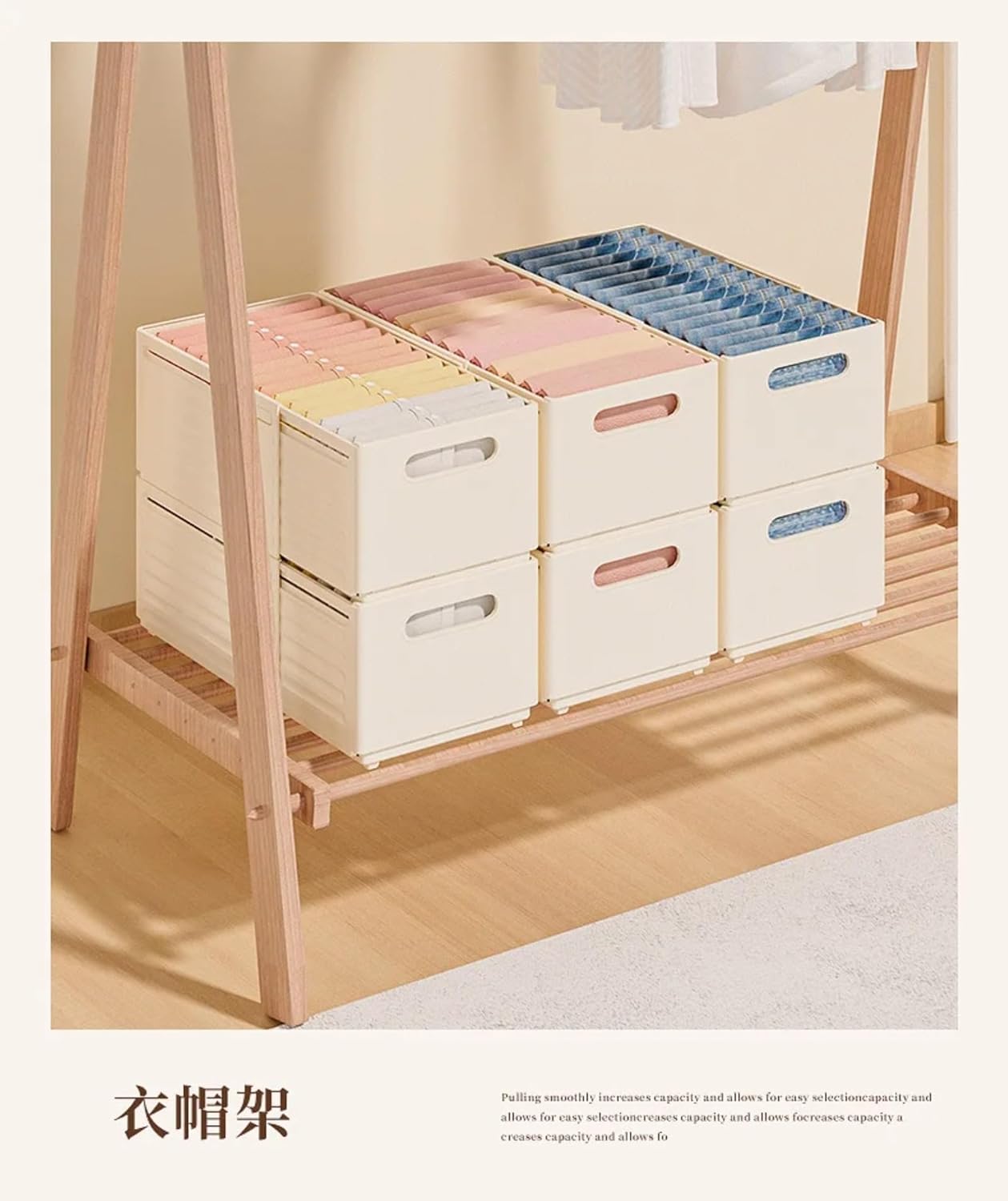 White XL Adjustable Storage Box, Multipurpose Organizer for Closet & Cabinet, 1PC