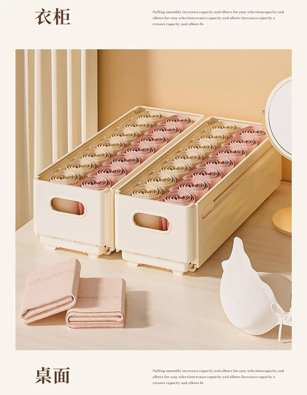 White XL Adjustable Storage Box, Multipurpose Organizer for Closet & Cabinet, 1PC