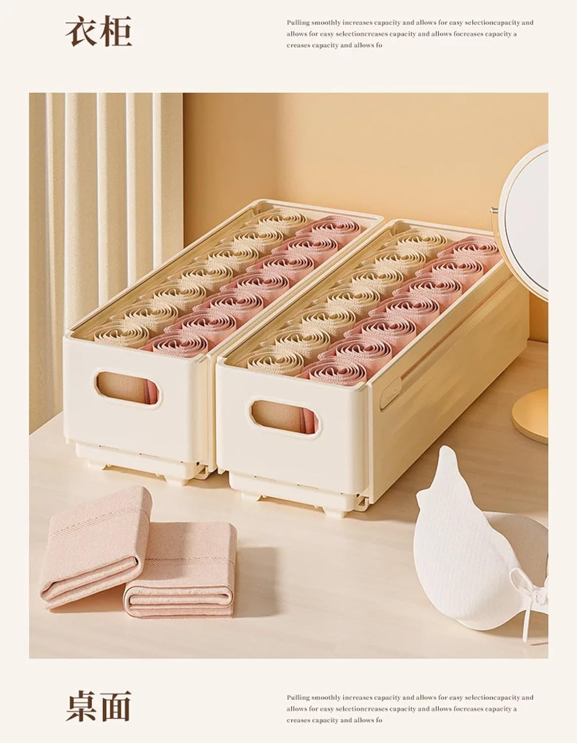 White XL Adjustable Storage Box, Multipurpose Organizer for Closet & Cabinet, 1PC