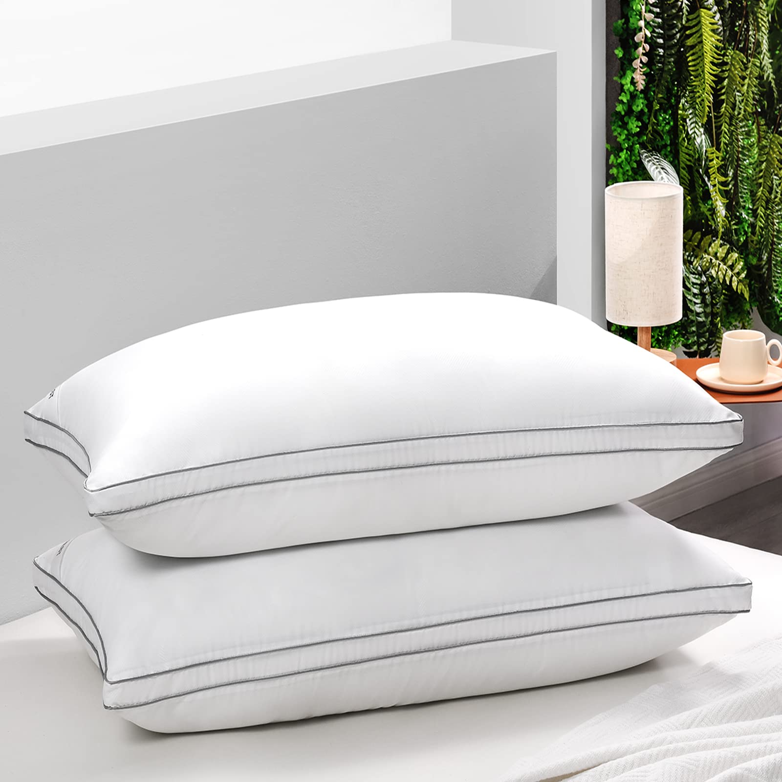 HARBOREST Bed Pillows Standard Size Set of 2 - Luxury Hotel Collection Down Alternative Pillows for Sleeping, 20 x 26 Inches