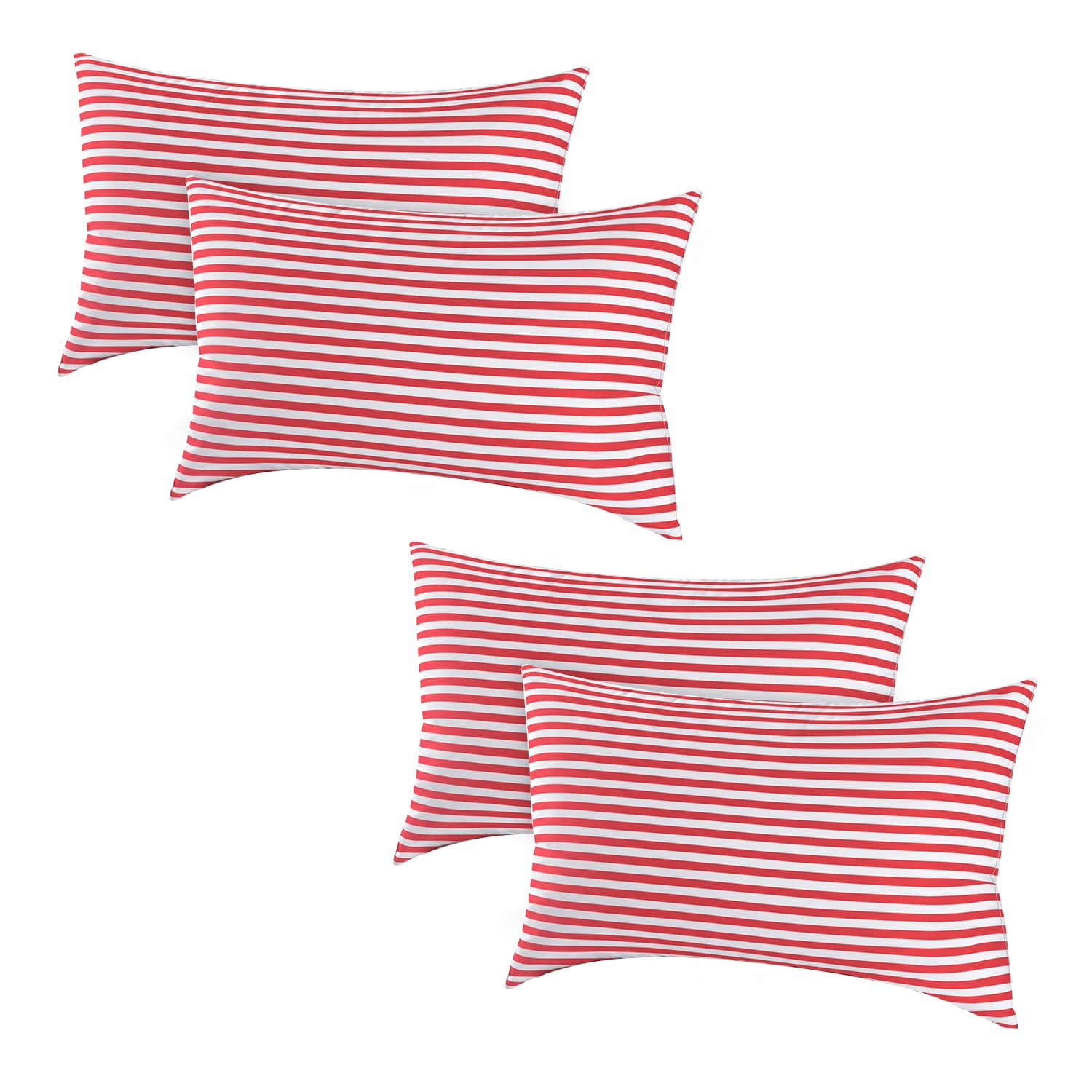 EIUE Bed Pillows for Sleeping 4 Pack，Pillows for Side and Back Sleepers,Super Soft Down Alternative Microfiber Filled Pillows (White, Queen (Pack of 4))