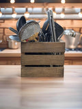 Farmhouse Kitchen Utensil Caddy Stackable design saves cabinet and pantry storage space