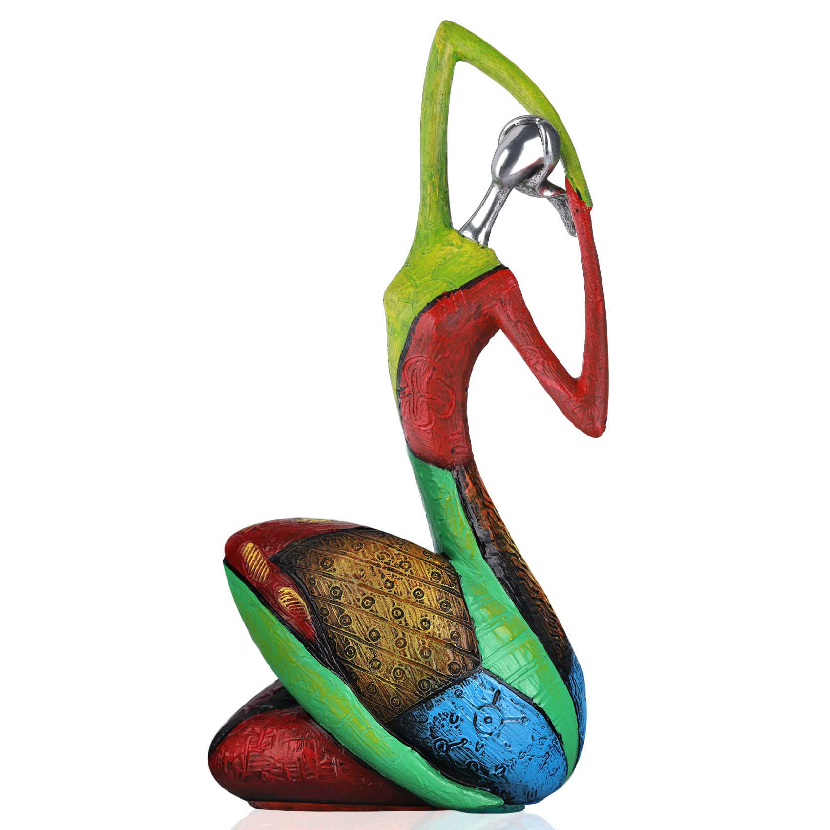 Minimalist Abstract Yoga Art Woman Statues and Sculptures, Creative Full-Color Oil Painting Art Female Statue, Modern Living Room Room Porch Centerpieces Bookcase Entryways Desktop Decor Crafts