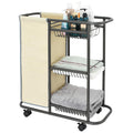 Rolling Laundry Sorter with 3 Storage Baskets and 45 L Bag, 3-Tier Laundry Caddy Between Washer and Dryer,Laundry Room Organization with Wheels and Handle for Narrow Space Bathroom Apartment Dorm