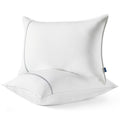 Bedsure Hotel Pillows Standard Size, Set of 2 - Luxury Bed Pillows for Sleeping, Decoration Strip Diamond Design Cover, Fluffy Original Down Alternative Filling for Side, Back or Stomach Sleepers
