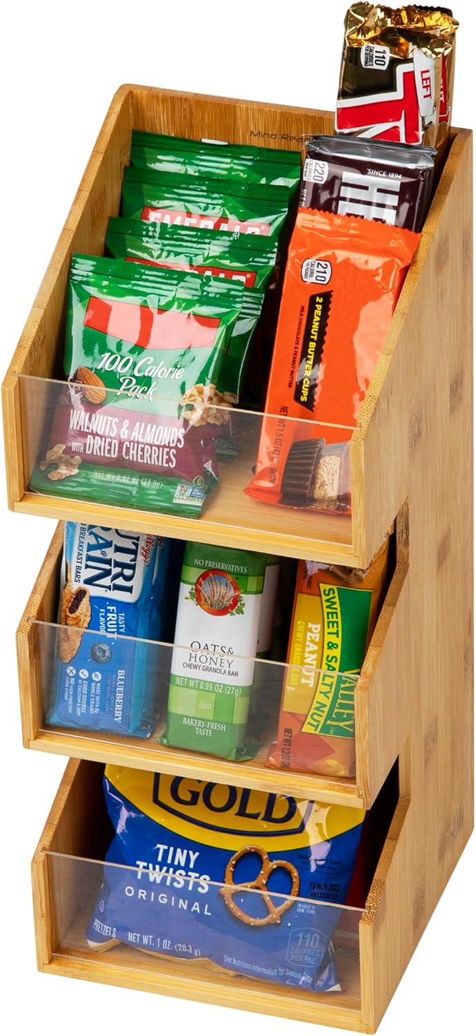 Mind Reader Coffee Condiment Station, Countertop Organizer, Coffee Bar, Rayon from Bamboo, Brown