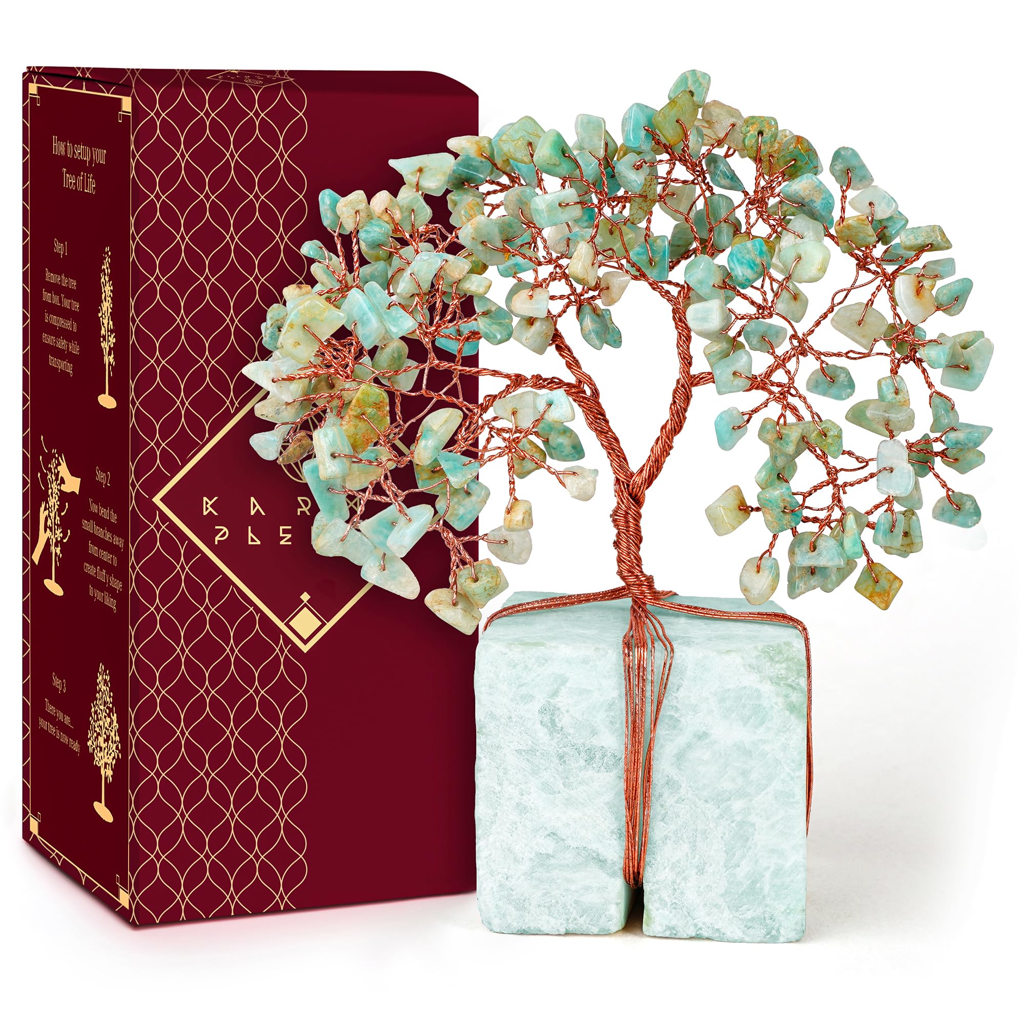 Chakra Tree of Life Birthday Gifts for Women, Mom, Sister, Friends, Handmade Healing Crystal Tree Bring Money, Positivity & Good Luck, Boho Home, Room and Office Desk Decor, Unique Fathers Gift