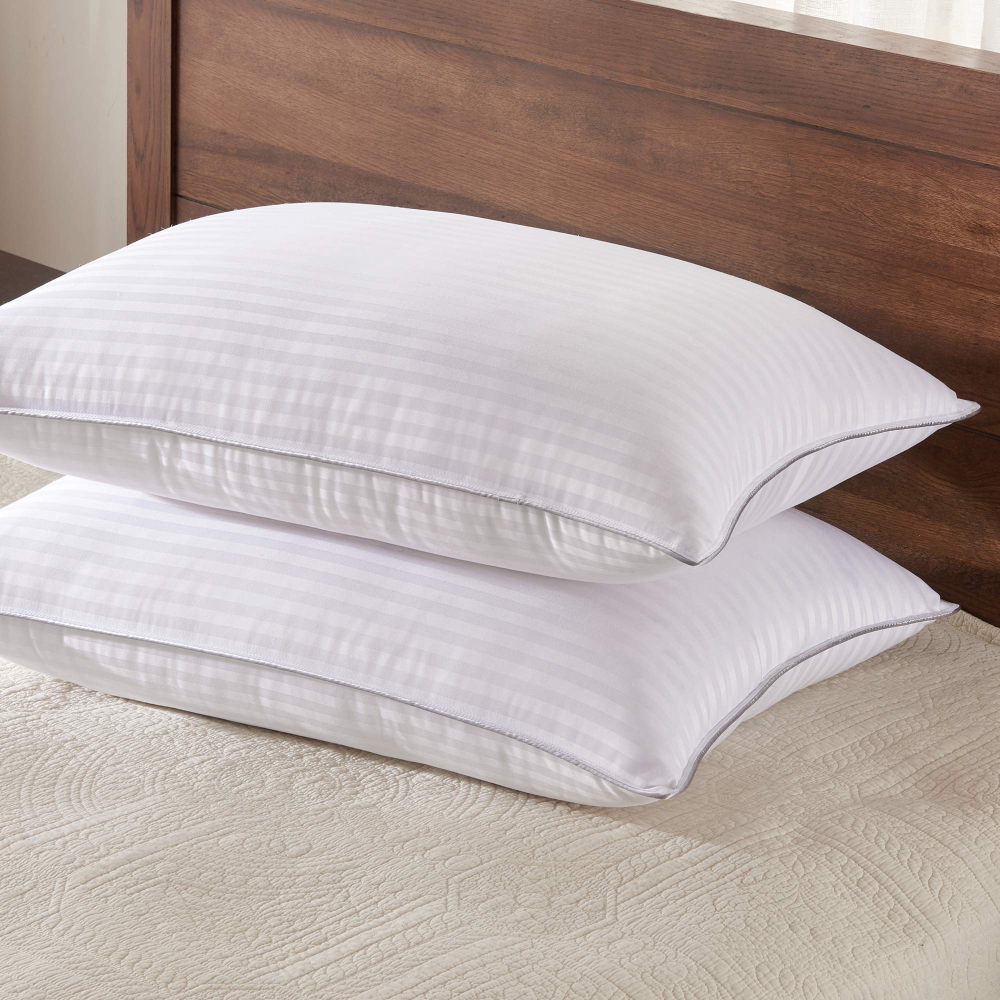2 Pack 20x26" Grey Luxury Hotel Pillows, Soft Down Alternative Sleeping Pillows