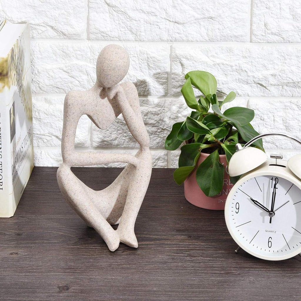 Abstract Character Resin Statue, Creative Desktop & Bookshelf Decor Sculpture