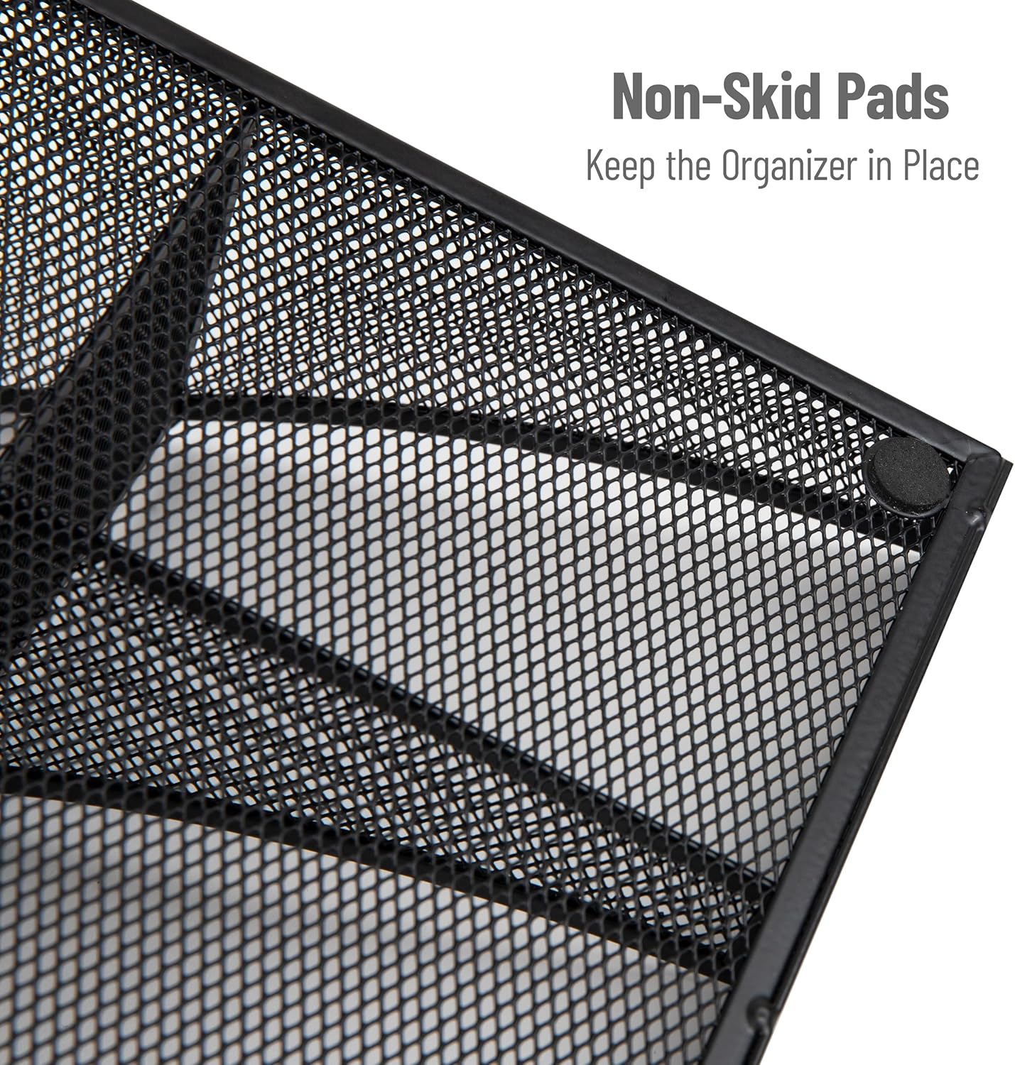 Mind Reader Countertop Organizer, 2 Tier Mesh Storage Caddy with 11 Compartments for Office Supplies, Breakroom Essentials, and Snacks