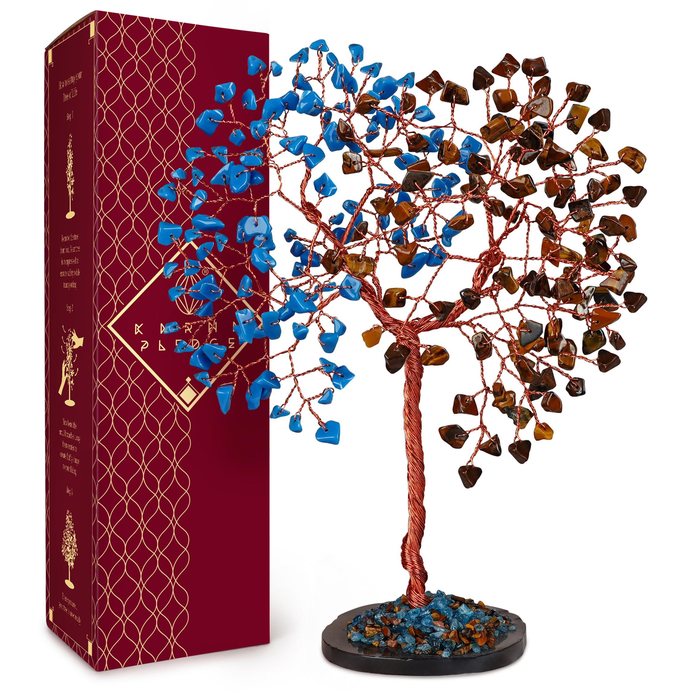 Chakra Tree of Life Birthday Gifts for Women, Mom, Sister, Friends, Handmade Healing Crystal Tree Bring Money, Positivity & Good Luck, Boho Home, Room and Office Desk Decor, Unique Fathers Gift